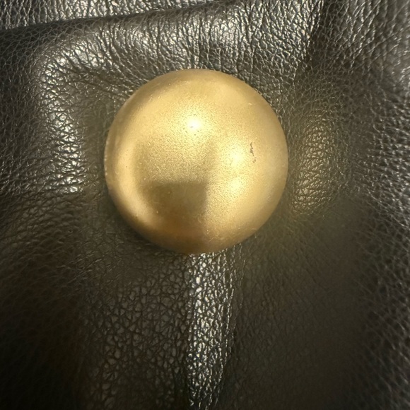 Black Leather Double-Breasted Jacket - Picture 7 of 7